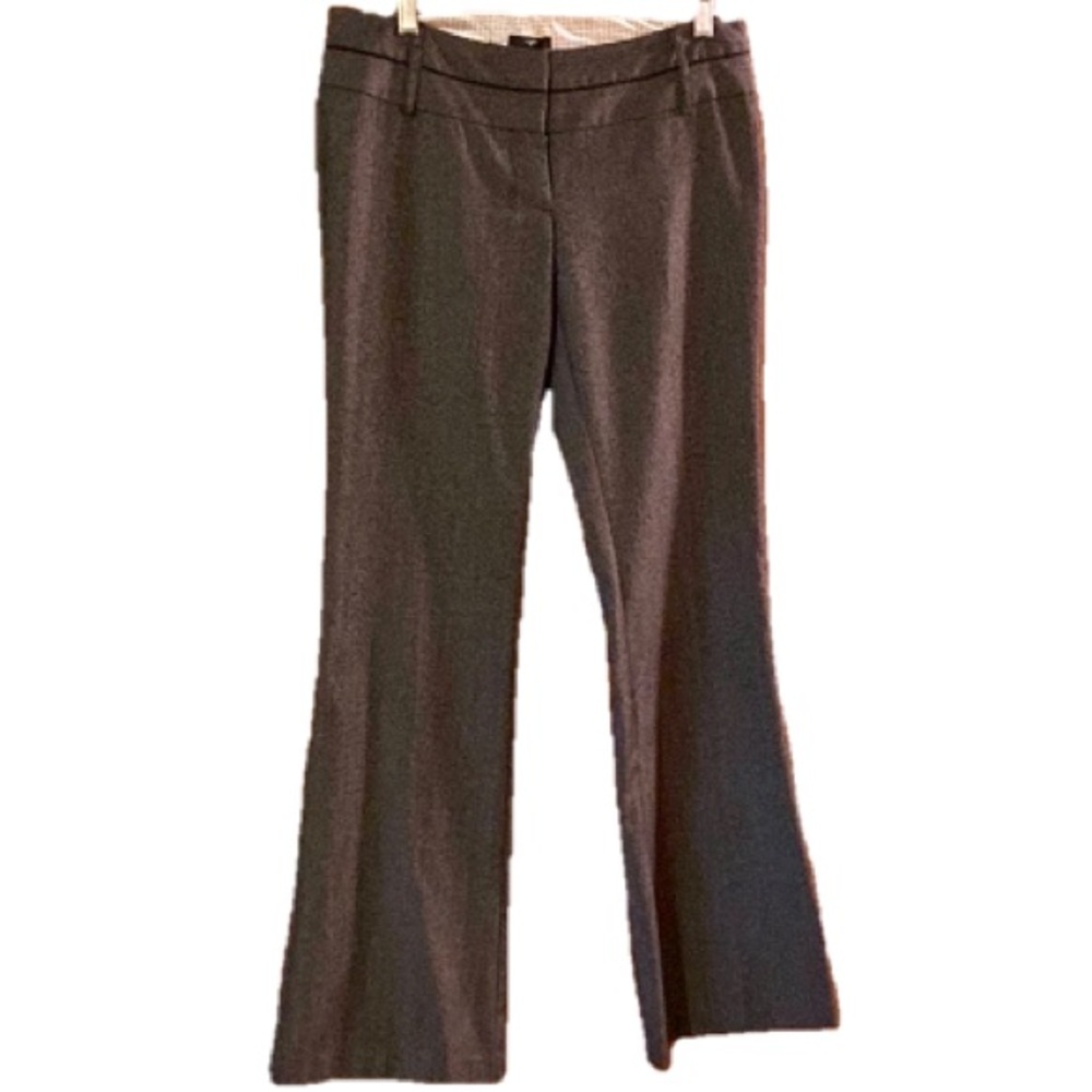 Stoosh Size 7 Juniors Dark Gray Herringbone Patterned Dress Pants